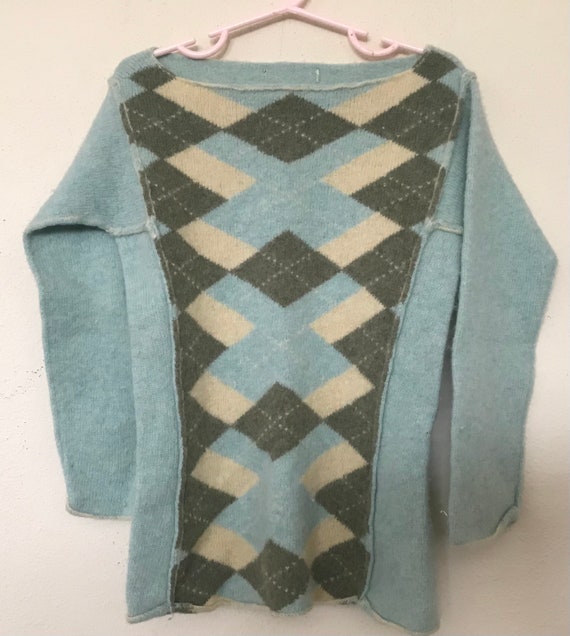 Girls Vintage Style Argyle Sweater Girls Size 4 S… - image 1