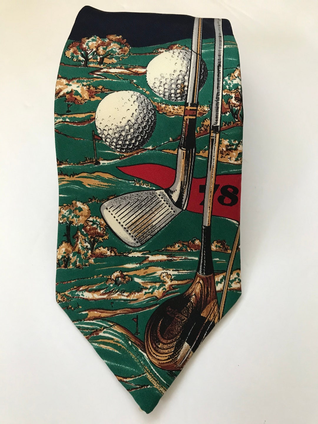 Vintage Ties Golf Theme Ties Gifts for Golfers Mens Neckties Etsy