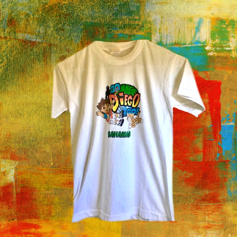 Modern Day size Boys and Girls Size 8 T shirt Diego in the Bahamas Travel Souvenir Youth Size 78 T shirts New Vintage