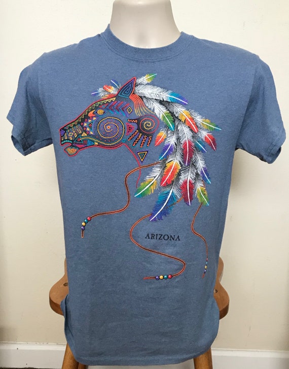 Arziona Painted Graphic T shirt 1990-s Vintage Gr… - image 1