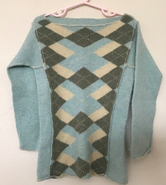 Girls Vintage Style Argyle Sweater Girls Size 4 S… - image 9