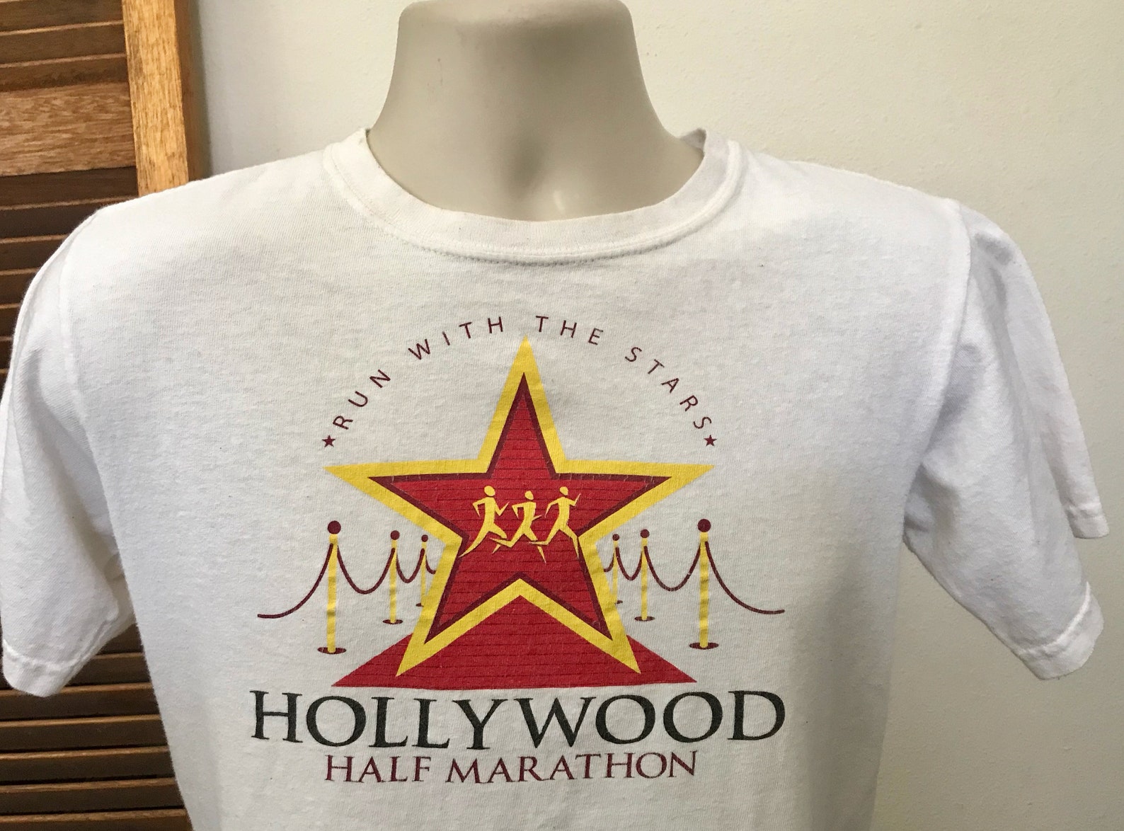 Vintage Hollywood T Shirts Hollywood Half Marathon Souvenir T Shirt