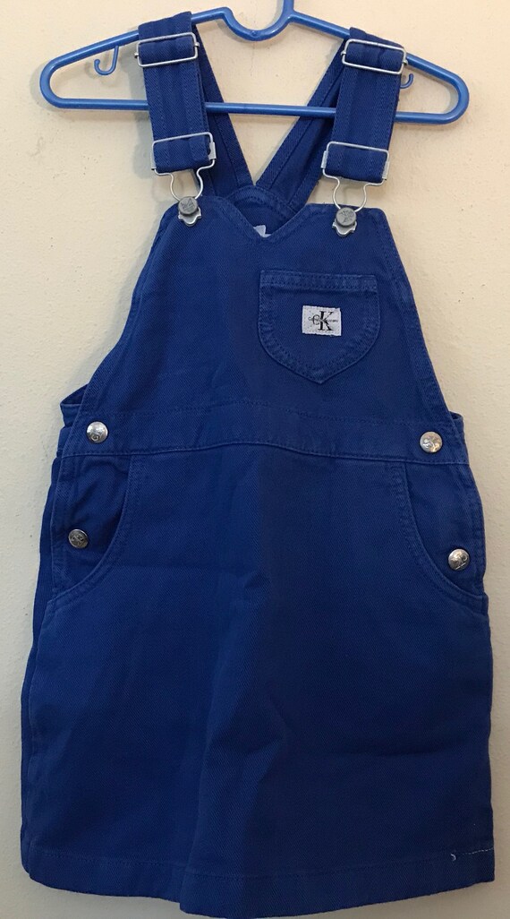 Girls Calvin Klein Skirt Overalls Royal Blue with 