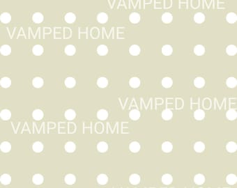 Khaki Green Polka Dot Wallpaper: Retro Phone Background (Digital Download .jpg File)