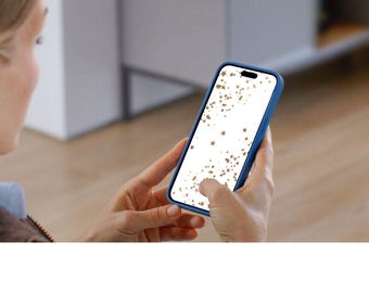 Gold Star Confetti Phone Wallpaper | Minimalist Christmas & NYE