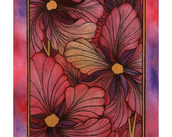 Red Flower - 11"x14" Fine Art Giclee Print