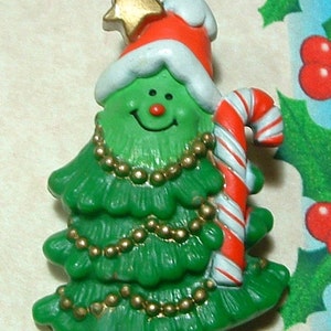 HALLMARK Collector BOOK PIECE Vintage Hallmark Cards Inc. Vintage Christmas Jolly Christmas Tree Pin Signed