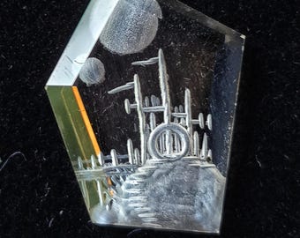 light orange topaz kingdom reverse intaglio carving