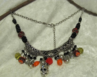 Halloween Beaded Charm necklace