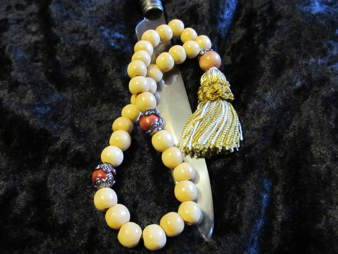 10mm Wood Bead Paternoster Prayer Beads Etsy