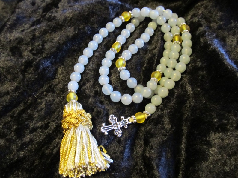 10mm Frosted Glass Paternoster Prayer Beads Etsy Ireland