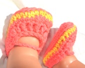Mary Janes, crochet girl shoes, pink baby girl shoes, newborn shoes, baby girl sandals, baby girl shoes, baby accessory