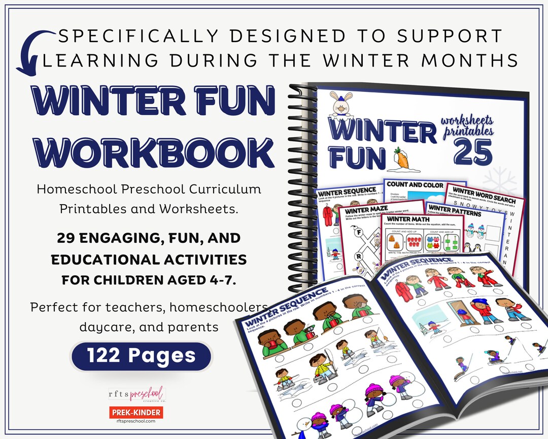 Winter Pre-k Worksheets, Preschool Activities, Winter Learning Games ...