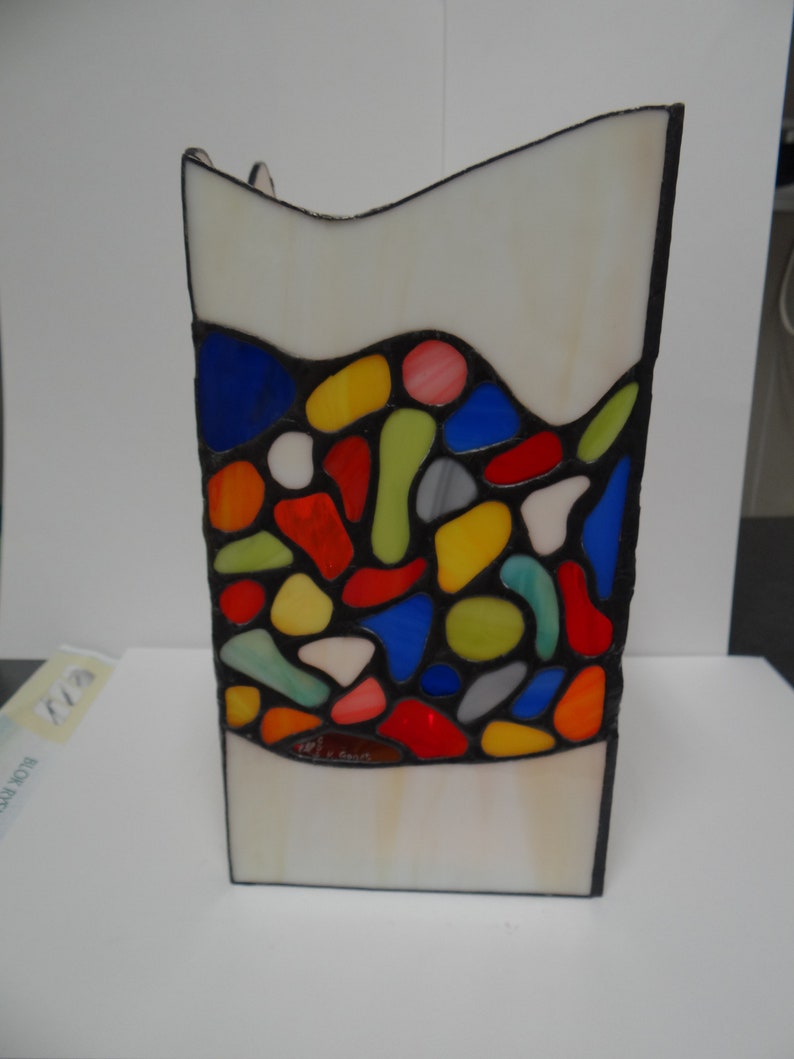 Mosaic Candle Holder Rainbow Tealight Holder Stained Glass Art Etsy