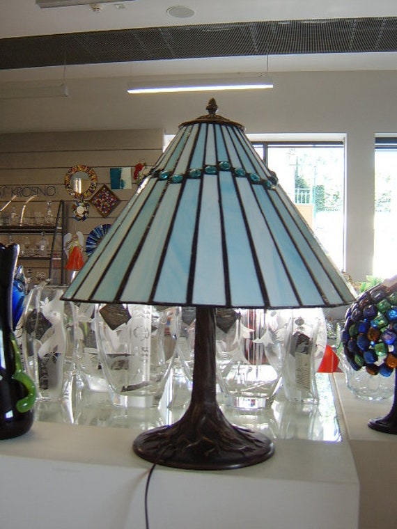 Stained glass online pyramid lamp