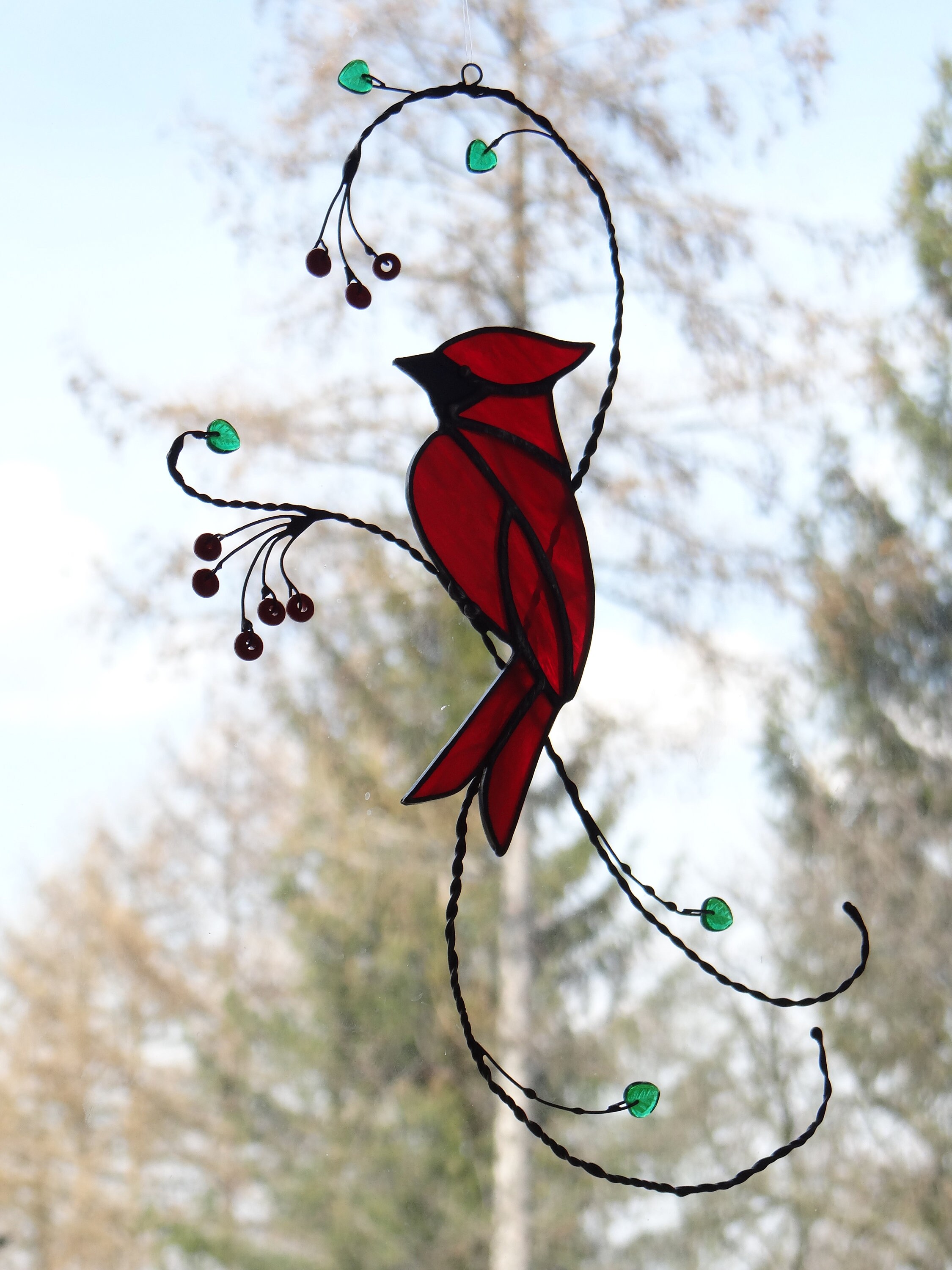 Attrape-soleil Cardinal Rouge, Ornement Cardinal De Couple, Attrape-soleil Cardinal De Noël