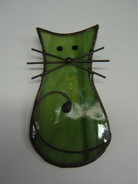 Cat Siamese Stained glass Brooch Cat lover gift Jewelry Gift for her Pet loss Cat brooch Birthday Glass art