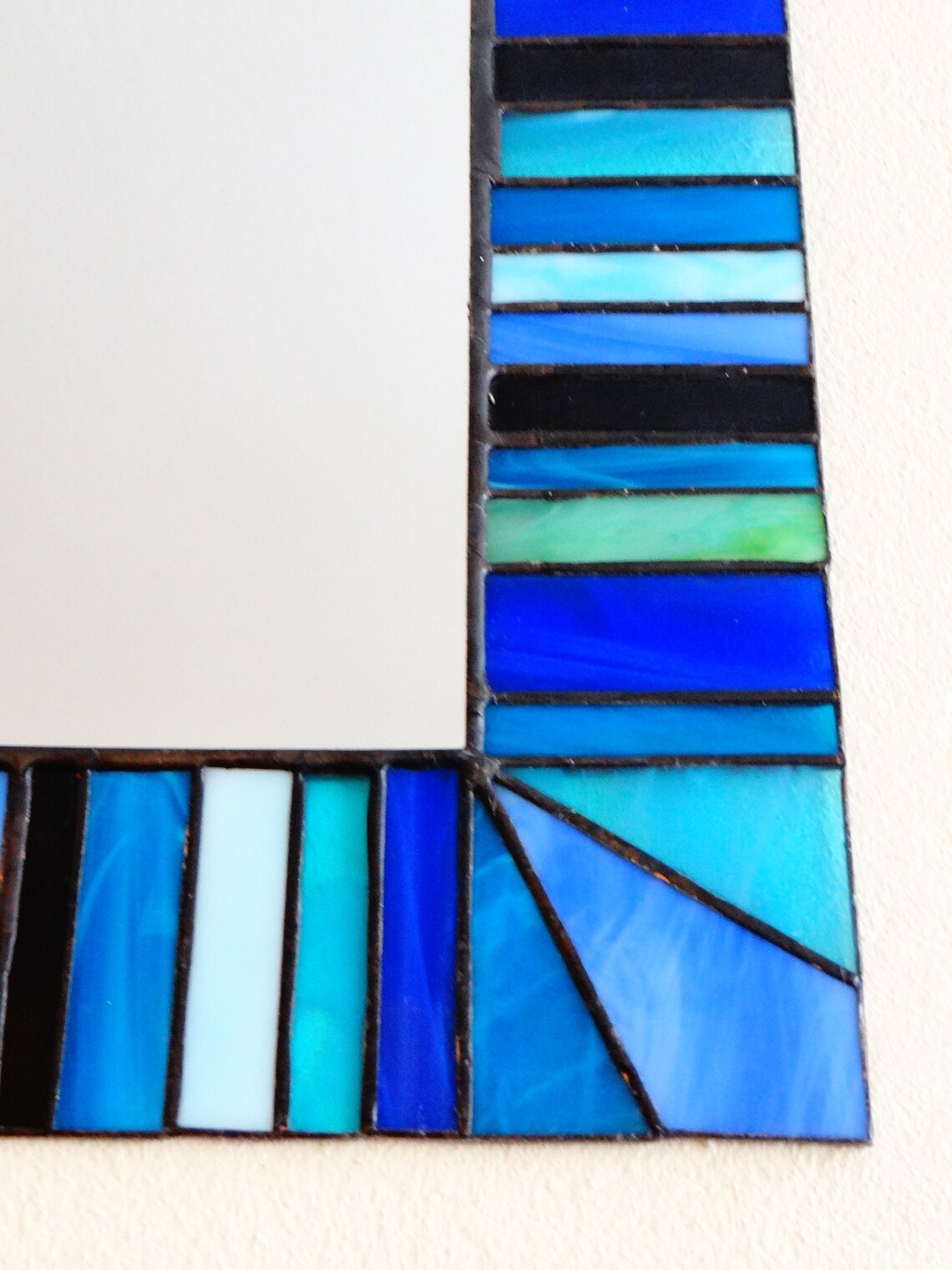 Wall mirror Mosaic wall art Bathroom mirror Stained glass Etsy