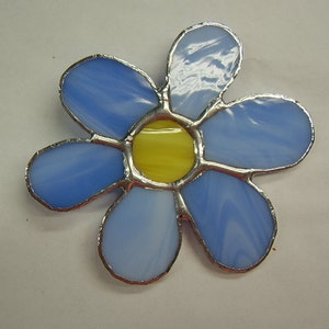 Flower Floral brooch Stained glass brooch Blue flower Gift for her Forget me not Glass flower Birthday Mother&#39;s day gift Valentine&#39;s day