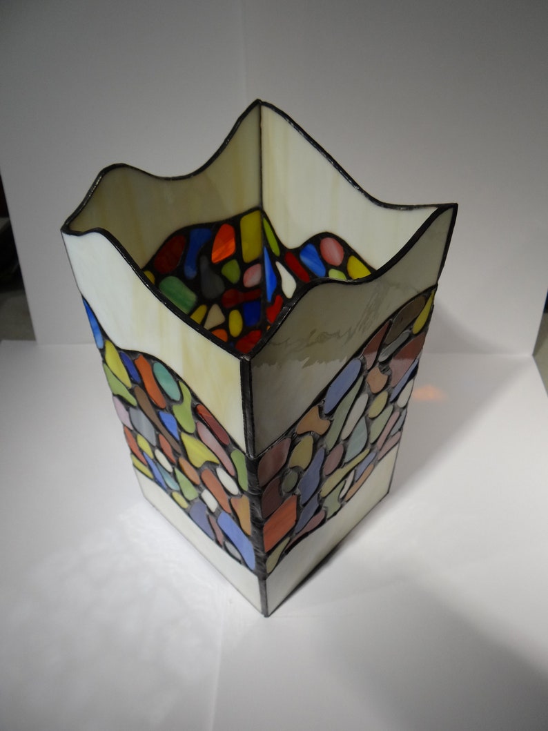 Mosaic Candle Holder Rainbow Tealight Holder Stained Glass Art Etsy