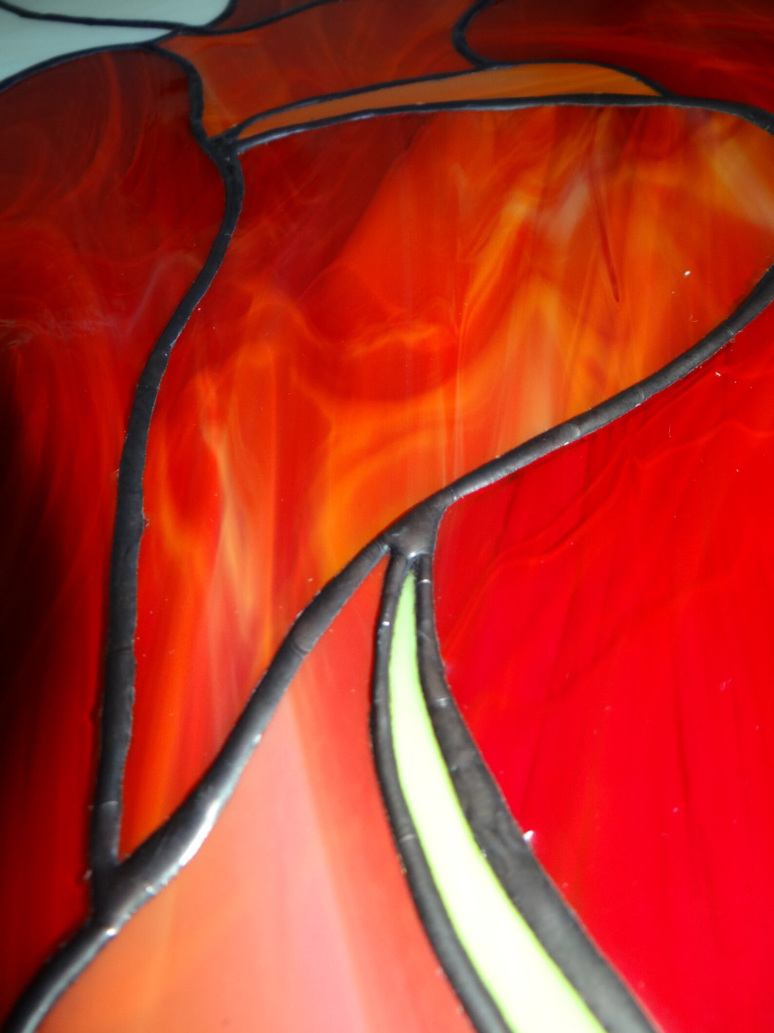 Roses Stained Glass Panel Handmade Glass Art Wall Hanging Wall Etsy