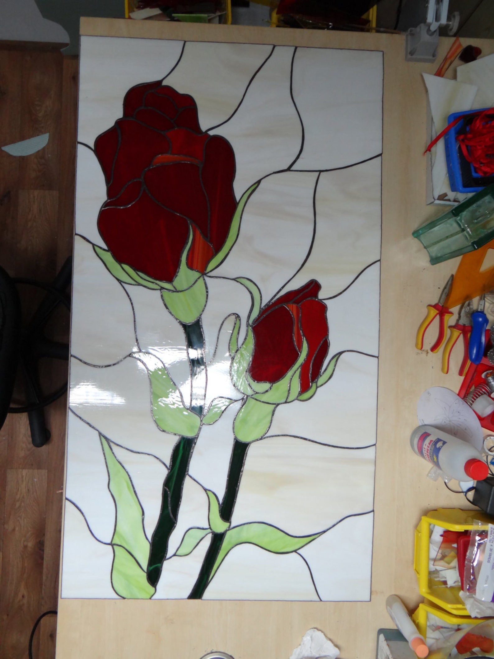 Pvc Rosa Panel de rosas panel vidriera panel de pared pared decoración - Etsy España