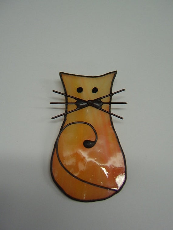 Cat Siamese Stained glass Brooch Cat lover gift Jewelry Gift for her Pet loss Cat brooch Birthday Glass art