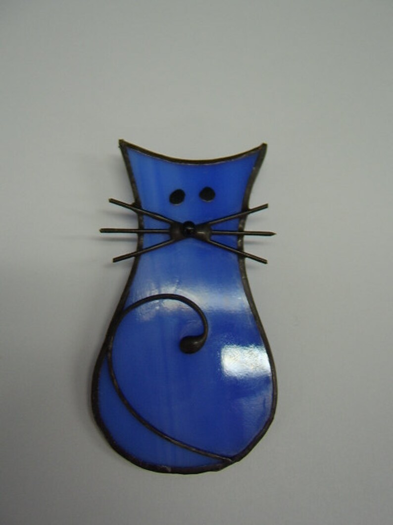 Cat Stained Glass Brooch Cat Lover Gift Jewelry Gift for Her Etsy