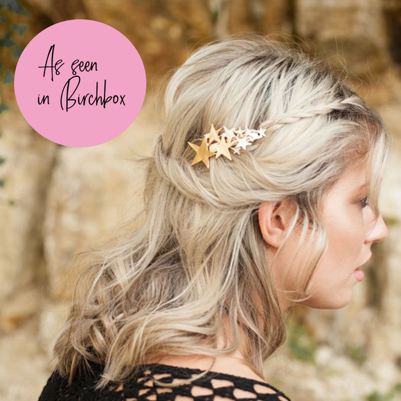 Star Hair Clip Gold Hair Barrette Boho Accessory Boho Hair Etsy