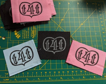 Patch coeur gothique T4T pour transgenres