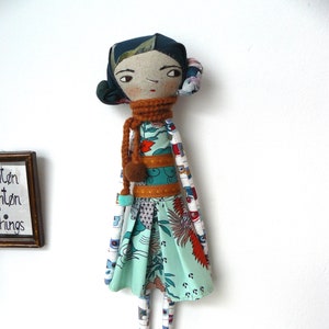 Hand embroidered artistic doll. 40cm approx