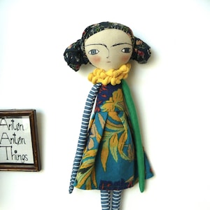 Hand embroidered artistic doll. 40cm approx.