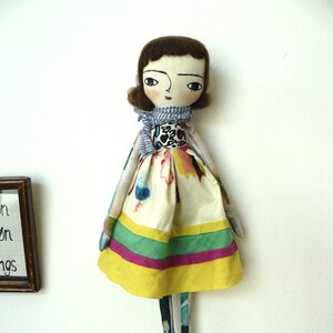 Hand embroidered artistic doll. 30cm approx
