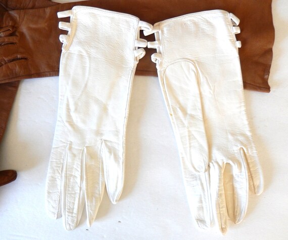 Four Pair of Vintage Women's Gloves ~ Leather or … - image 2