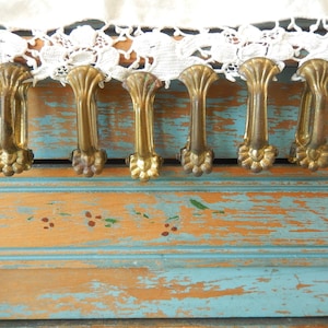 Antique Lot of 6 Metal Cafe Curtain Clips ~ Marked Germany on One Side  1.75" (3)