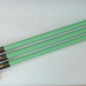 Rare ~ Vintage Jadeite Glass ~ TRIPLE ~ Swing Towel Bar ~ 10&quot; Long ~ 3 Swivel Bars Or Rods With ~ Original Hardware ~ Hard To Find