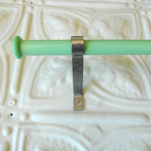 Vintage Jadeite Towel Bar With Brackets ~ Towel Rod or Holder ~ With Hardware ~ 17.5&quot; ~ Choose Ground Shipping For Slower But Cheaper Cost