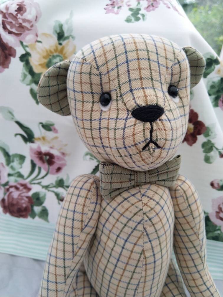 Keepsake stuffed animal made from baby clothes memory bear Etsy
