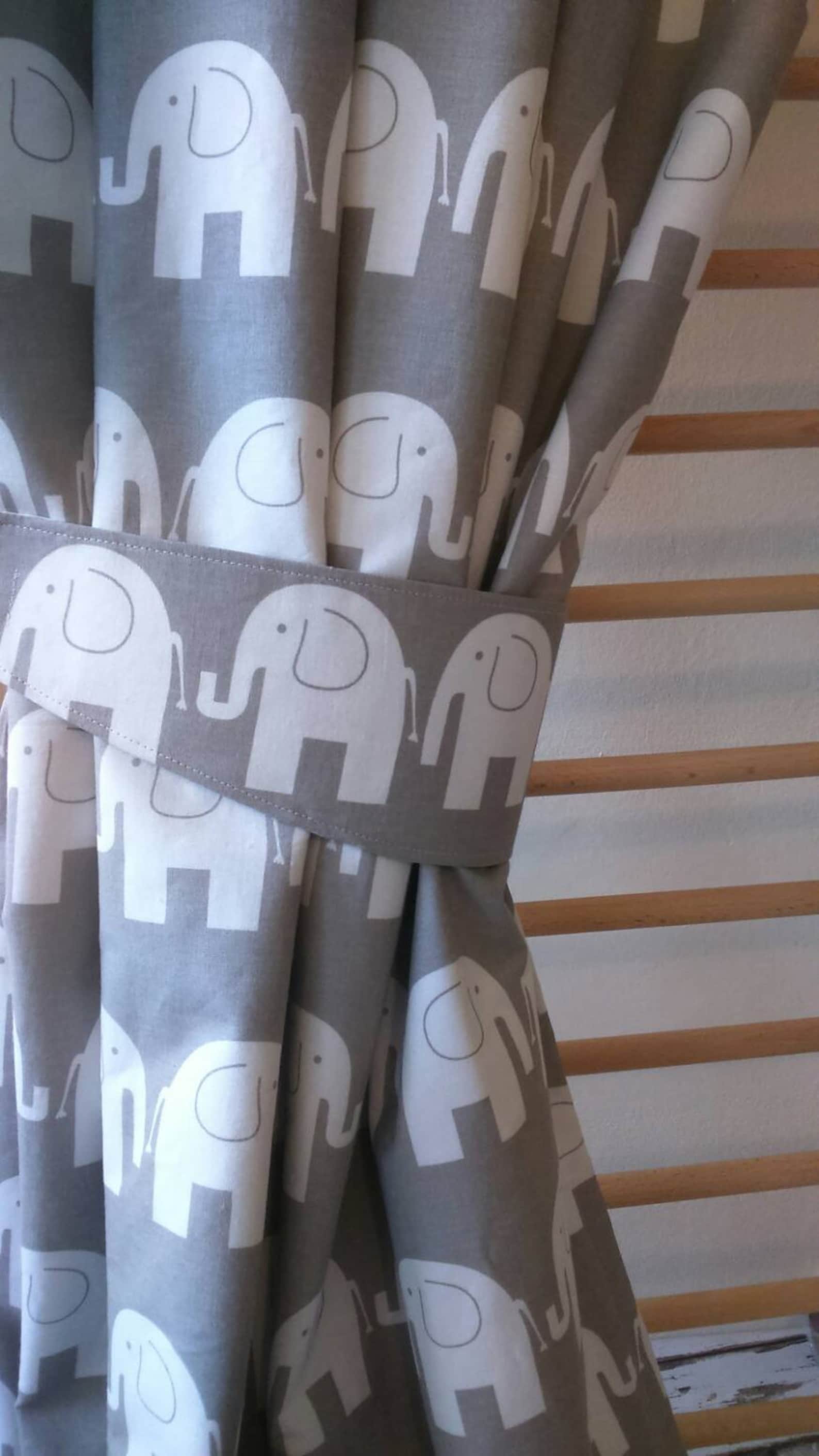 Elephant curtains nursery curtains baby's room curtains Etsy