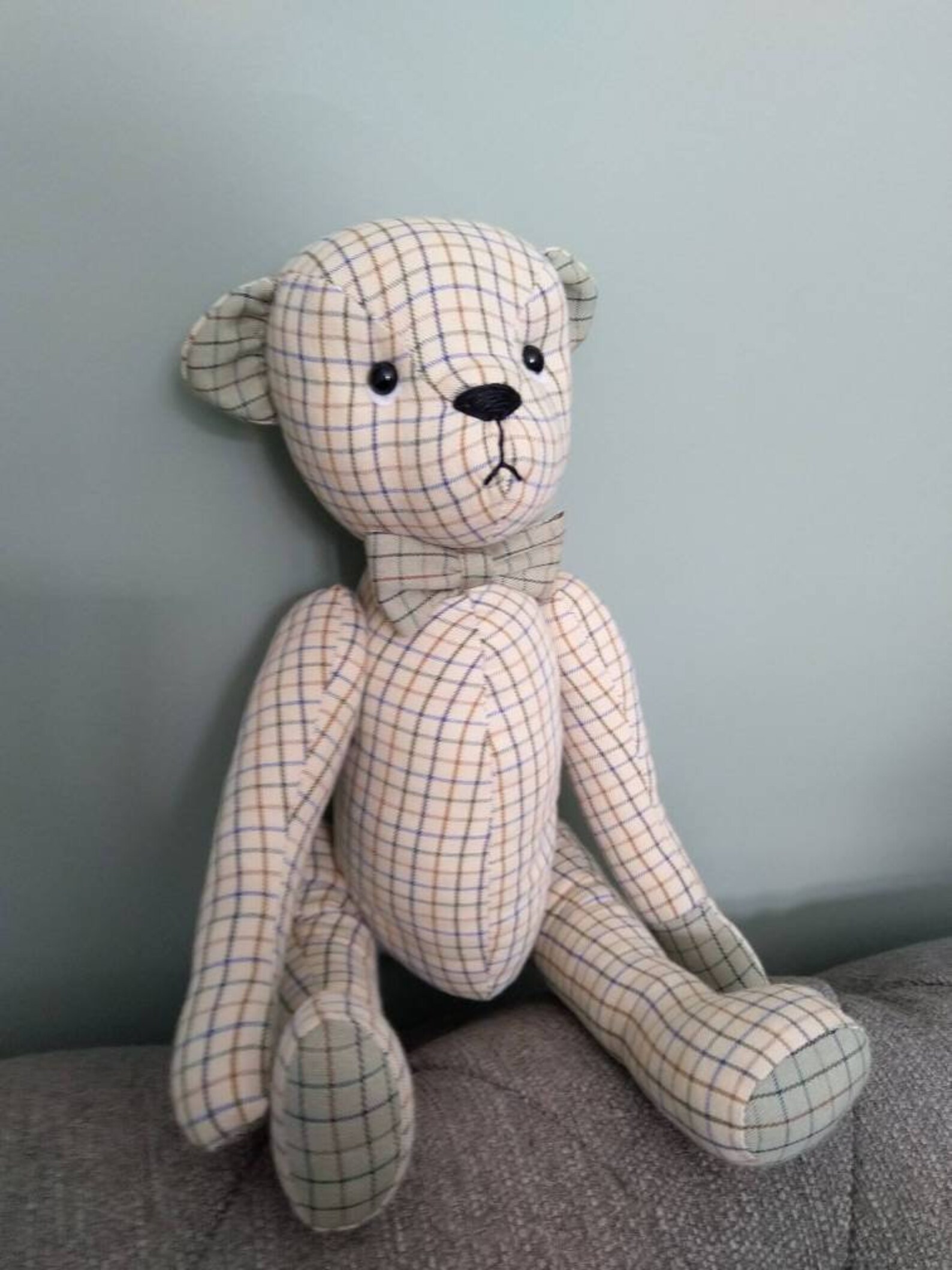 Keepsake stuffed animal made from baby clothes memory bear Etsy