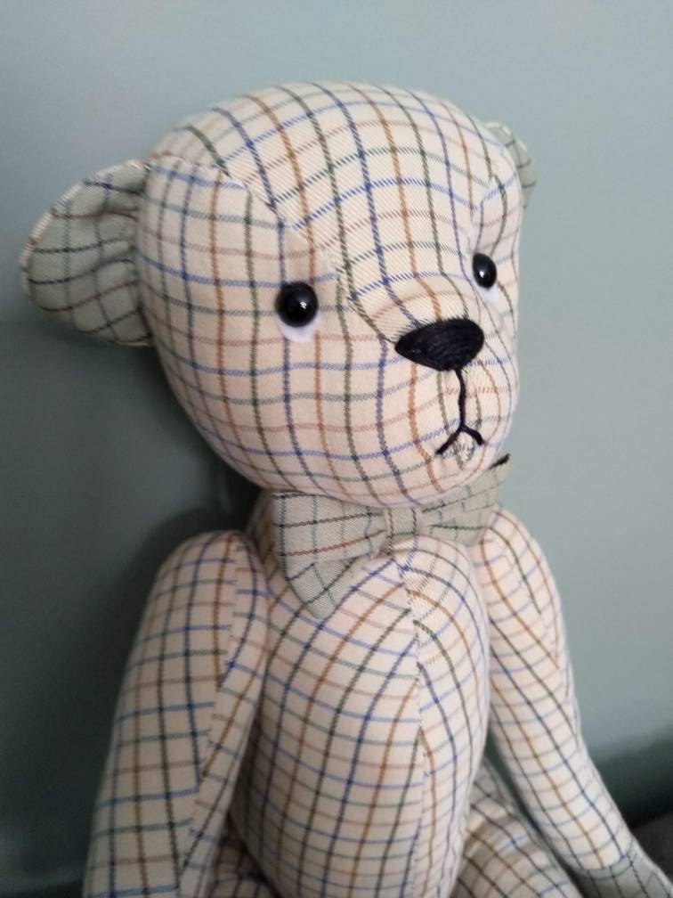 Keepsake stuffed animal made from baby clothes memory bear Etsy