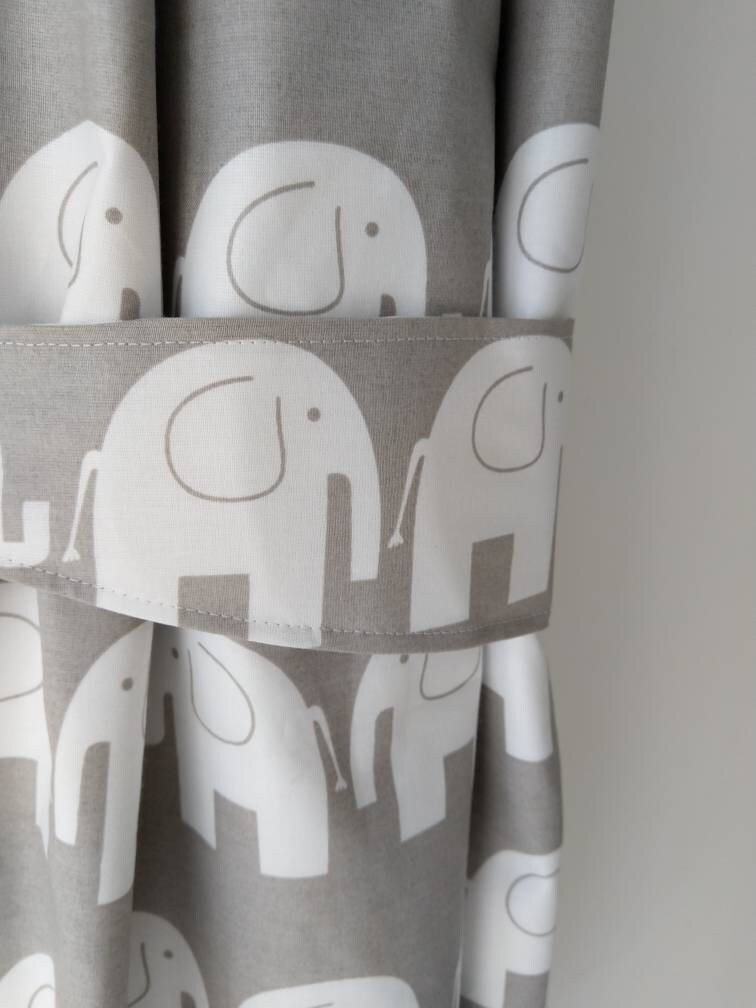 Elephant curtains nursery curtains baby's room curtains Etsy