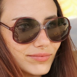 Vintage Sunglasses, Real Vintage 70s Oversized Sunglasses, Original Vintage Sunglasses, Women&#39;s Boho Sunglasses, Unique Vintage Eyewear