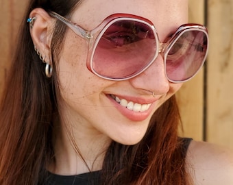 Endast stora vintage solglasögonbågar, 70 dambågar i pastellfärgat glasögon, stora fyrkantiga solglasögon, nya gamla glasögon