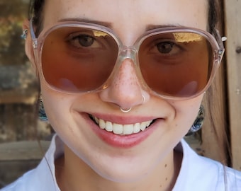 ALLEEN jaren '70 vintage zonnebril FRAMES, helder groot vierkant zonnebril frame, nieuwe oude voorraad Duitse brillen