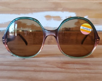 Sunglasses, Vintage Sunglasses, 70s Vintage Sunglasses, NOS Large Round Women Sunglasses, Oversized Bohemian Sunglasses, Vintage Eyewear