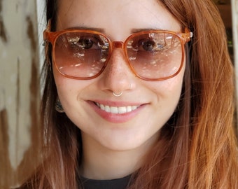 Sunglasses, Sunglasses Women, Vintage 70s Sunglasses, Unisex Square Sunglasses, Minimalist Horn Rim Sunglasses, Tortoise Brown Sunglasses