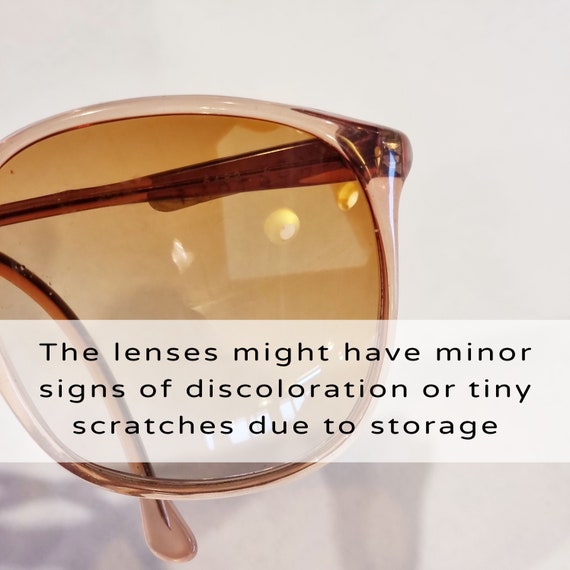 Vintage oversized Women\'s Sunglasses - Brown and Orange with brown lens Orange-brown Oversized Vintage 70 main image 2