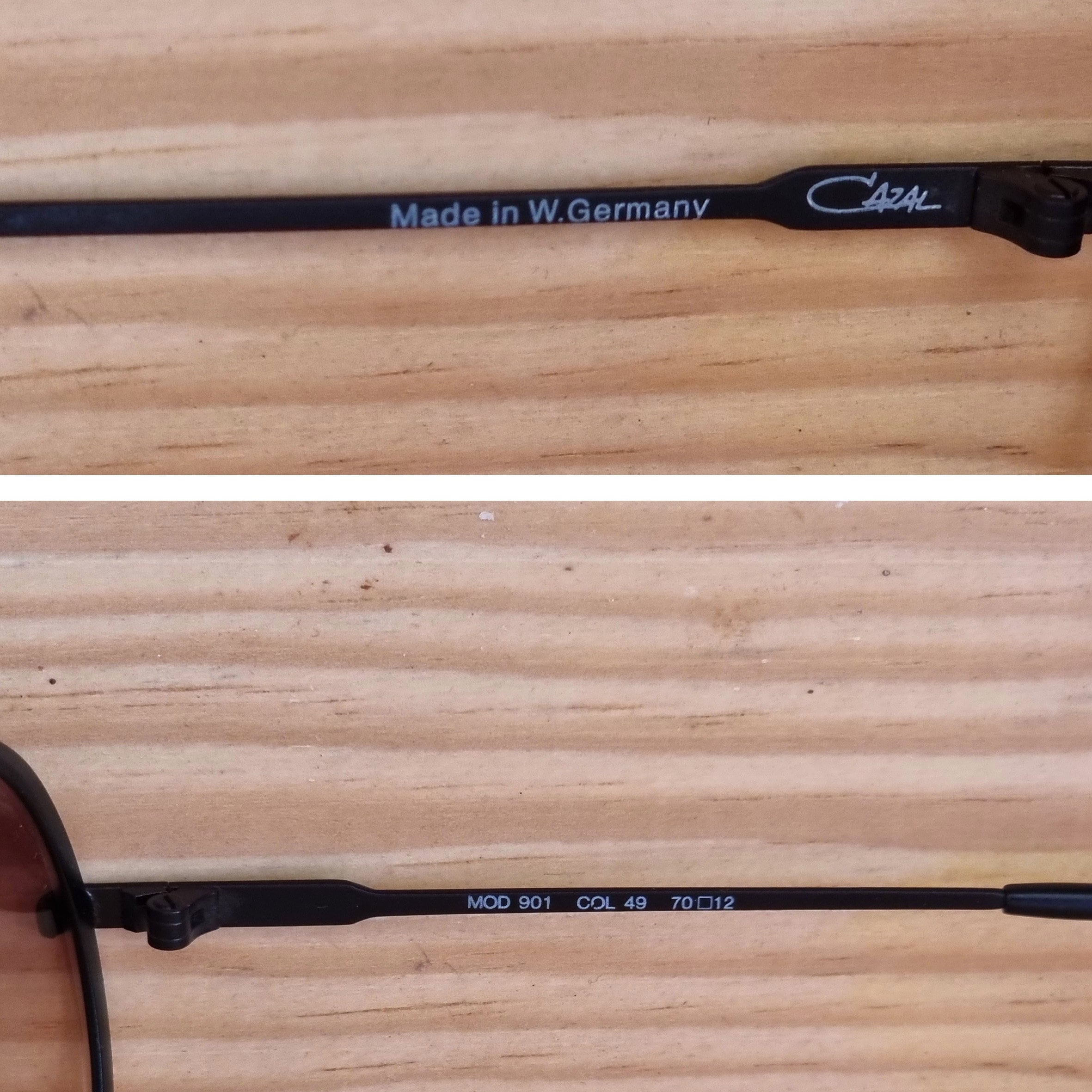 NOS Cazal 901 Targa Design Sunglasses, NEVER USED 80's Black
