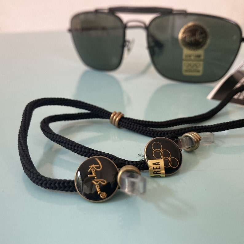 Vintage Sonnenbrillen, Vintage Original 90er Jahre Ray Ban - Bausch & Lomb Outdoorsman Schwarze Sonnenbrille, NOS nie benutztes Sammlerstück,Ray Ban Schwarz Bild 3
